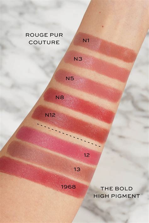 ysl rouge pur couture 12 swatch|ysl rouge pur couture lipstick.